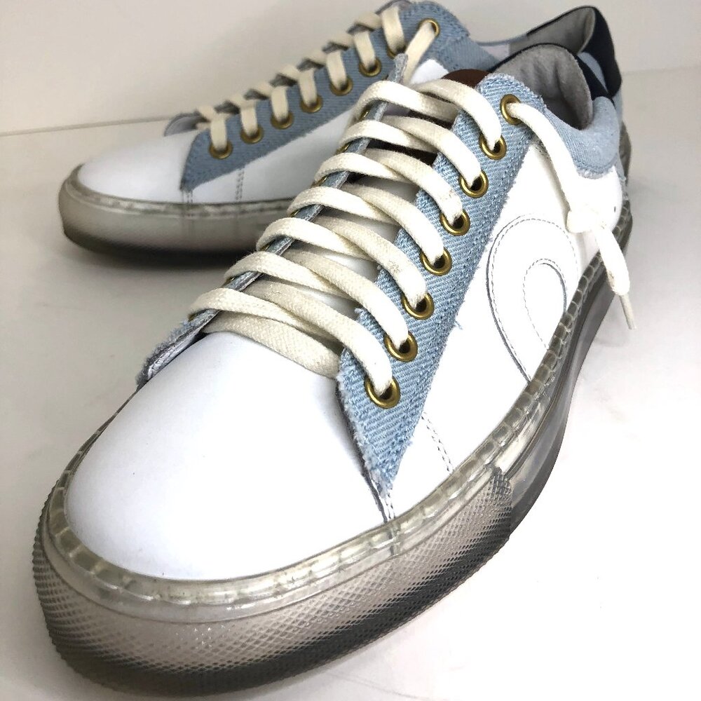 Lee x Oliver Cabell Low-top Sneakers Italian Calfskin Denim Size 7.5 RARE
